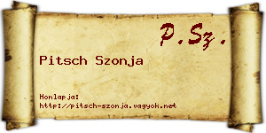 Pitsch Szonja névjegykártya